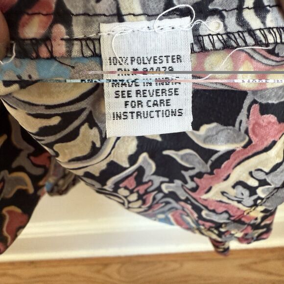 Me 2 Magic Boho Paisley Maxi Dress Women’s 1X Multicolor India Made - Picture 3 of 9